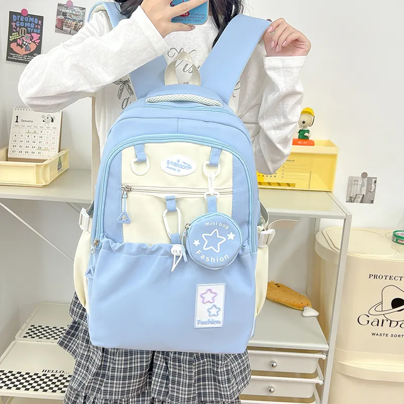 Meow In The Grass Nylon Backpack Regular Unisex Multicolor-12