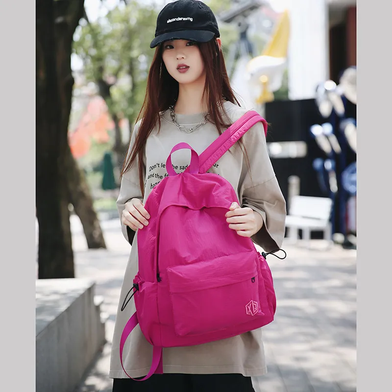 Meow In The Grass Nylon Backpack Unisex Multicolor-24