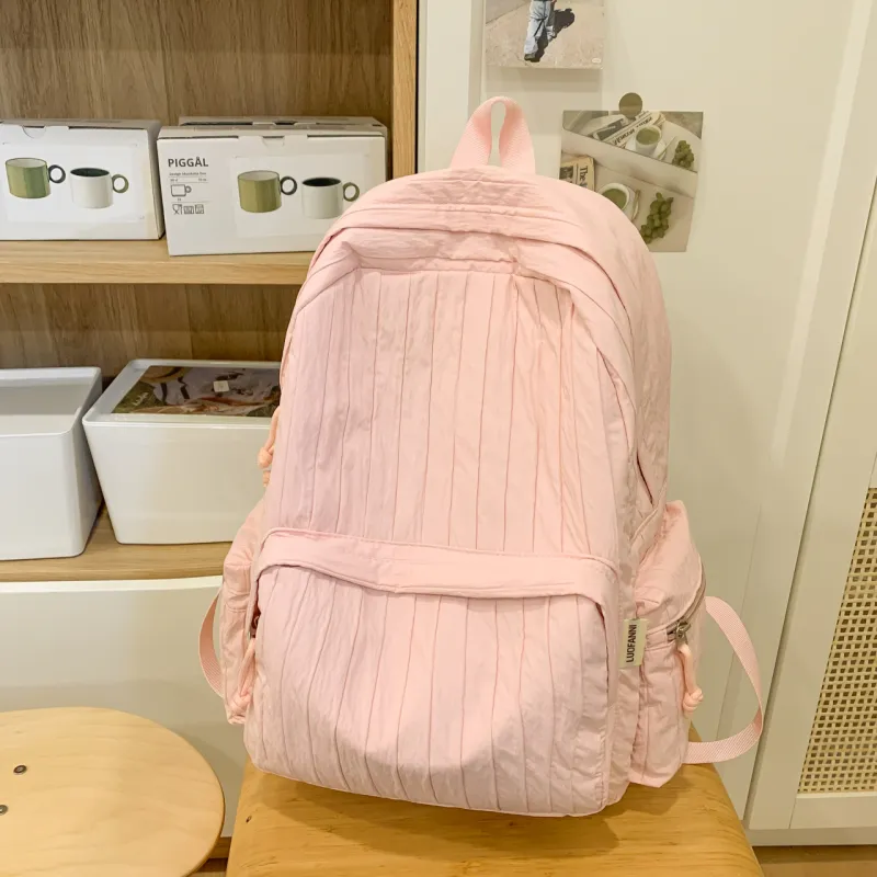 Meow In The Grass Nylon Backpack Unisex Multicolor-13