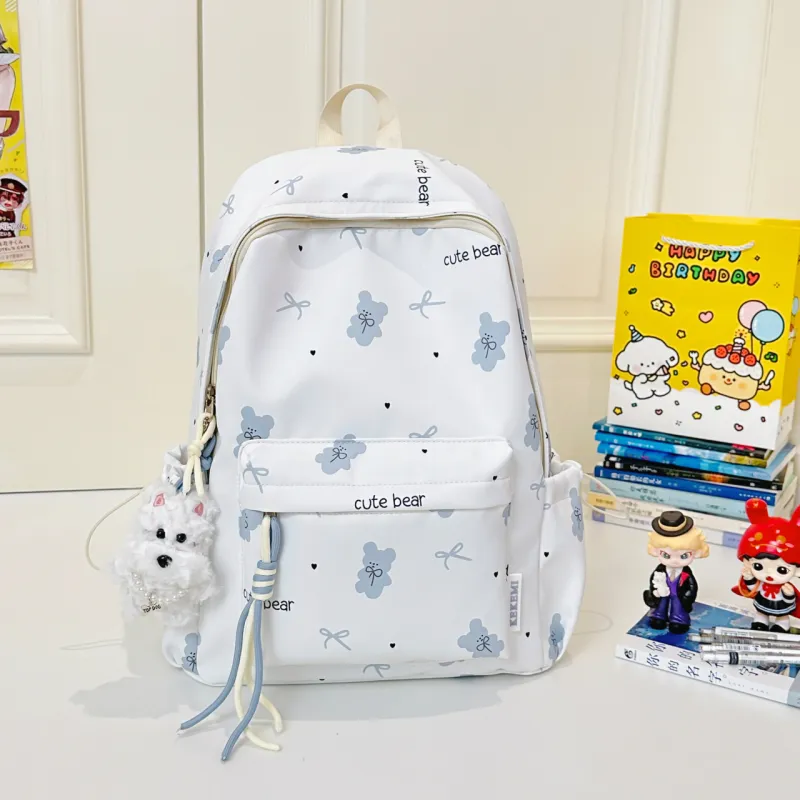 Meow In The Grass Nylon Backpack Regular Women's Multicolor-8