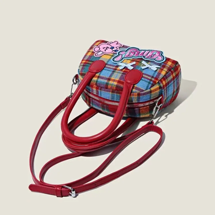 Meow In The Grass Artificial Leather Handbag Regular Women's Red-6