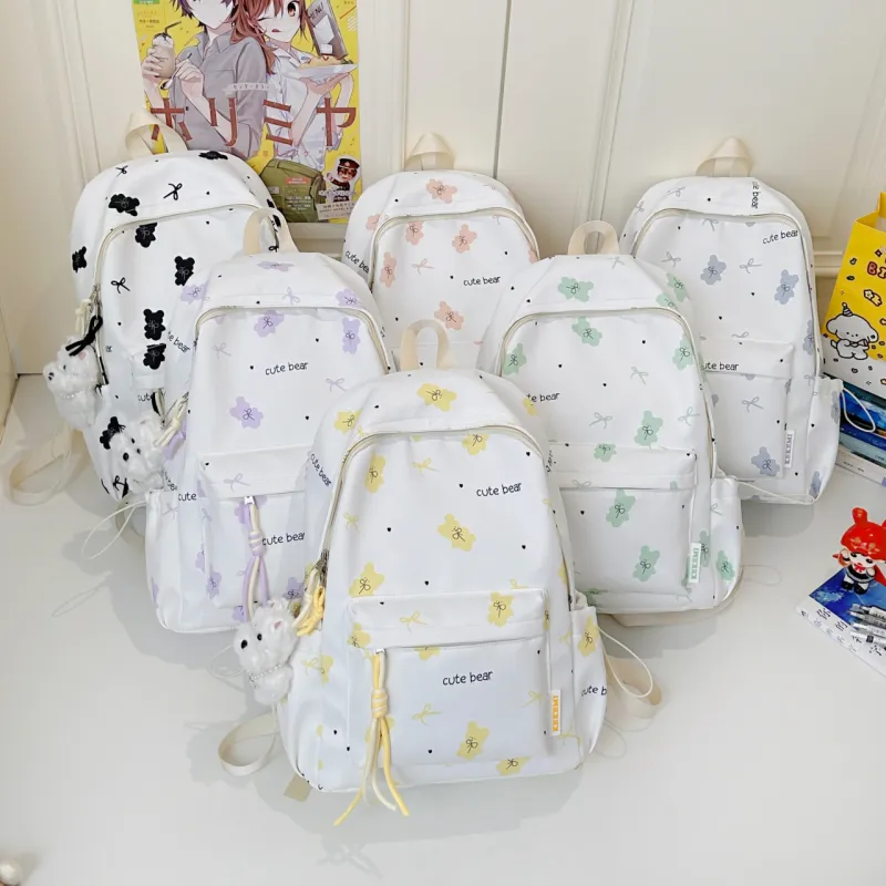 Meow In The Grass Nylon Backpack Regular Women's Multicolor-17