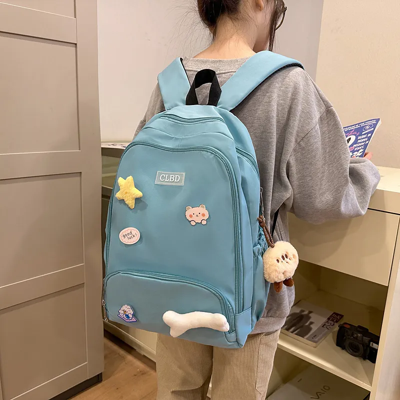 Meow In The Grass Nylon Backpack Unisex Multicolor-14