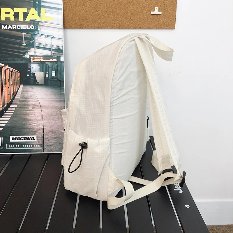 Meow In The Grass Nylon Backpack Unisex Multicolor-4