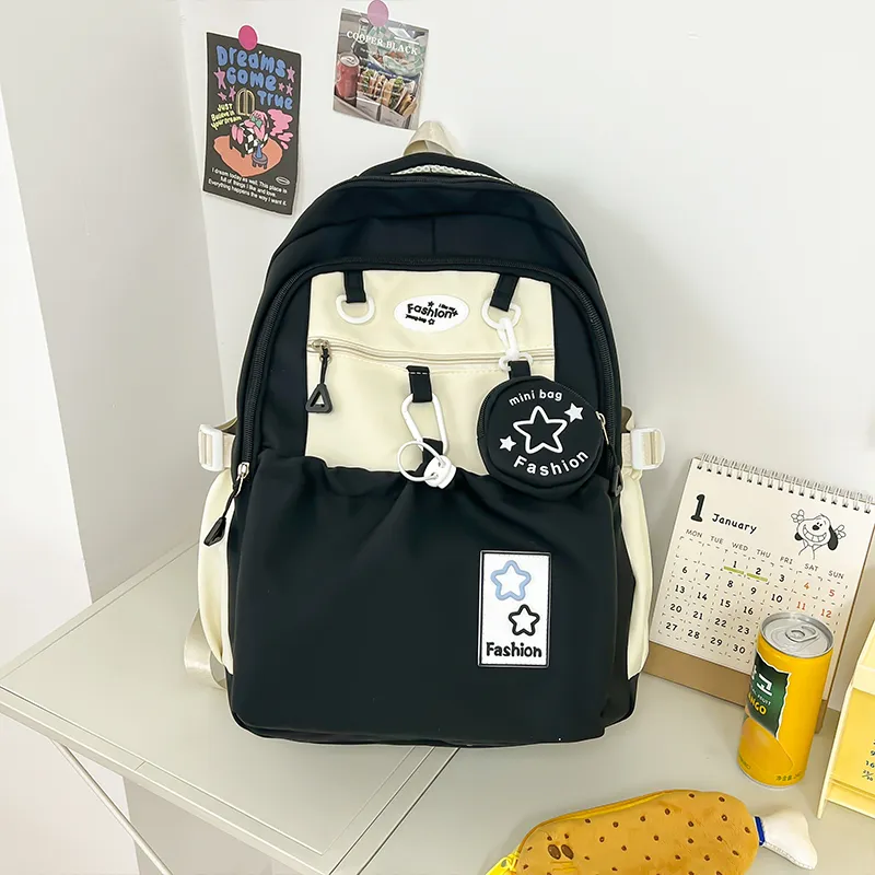 Meow In The Grass Nylon Backpack Regular Unisex Multicolor-2