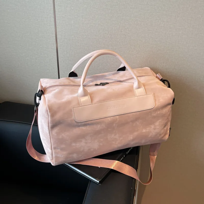 Meow In The Grass PU Travel Bag Unisex Khaki/Gray/Black/Pink-15