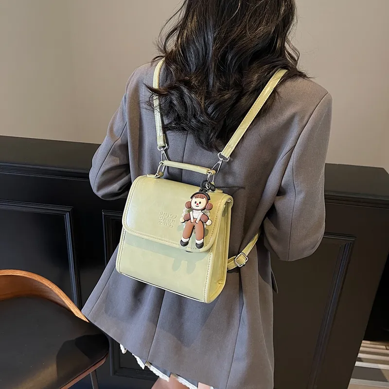 Meow In The Grass PU Backpack Women's Multicolor-17