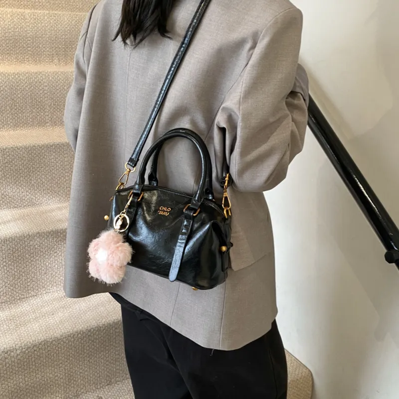 Meow In The Grass PU Handbag Women's Pink/Coffee/Coffee/Black-22