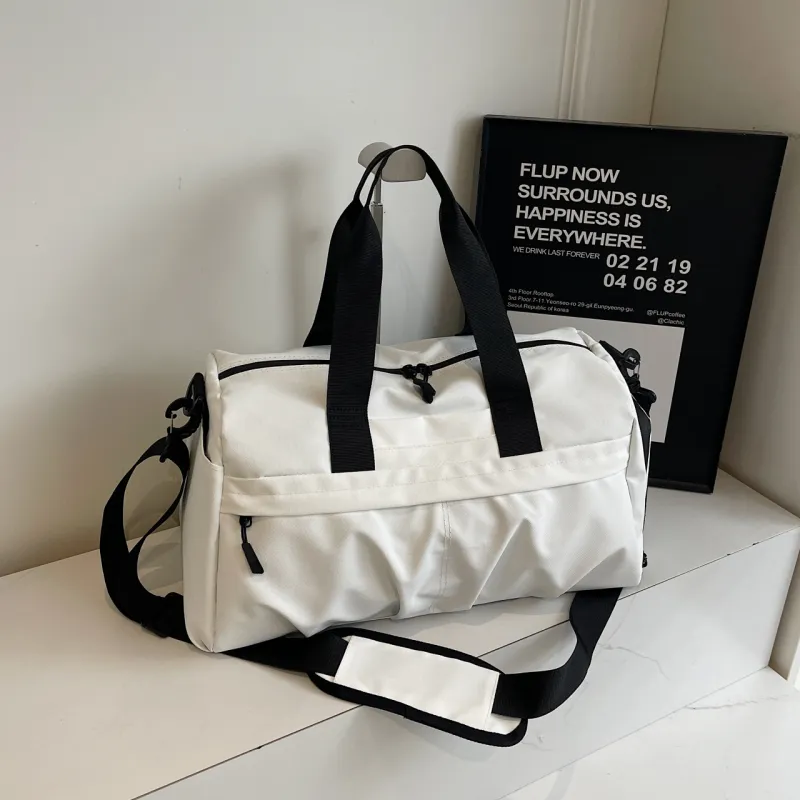 Meow In The Grass Canvas Bag Travel Bag Unisex Gray/Black/White/Purple/Green-13