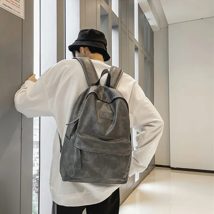 Meow In The Grass PU Backpack Regular Unisex Ecru/Black/Gray-6