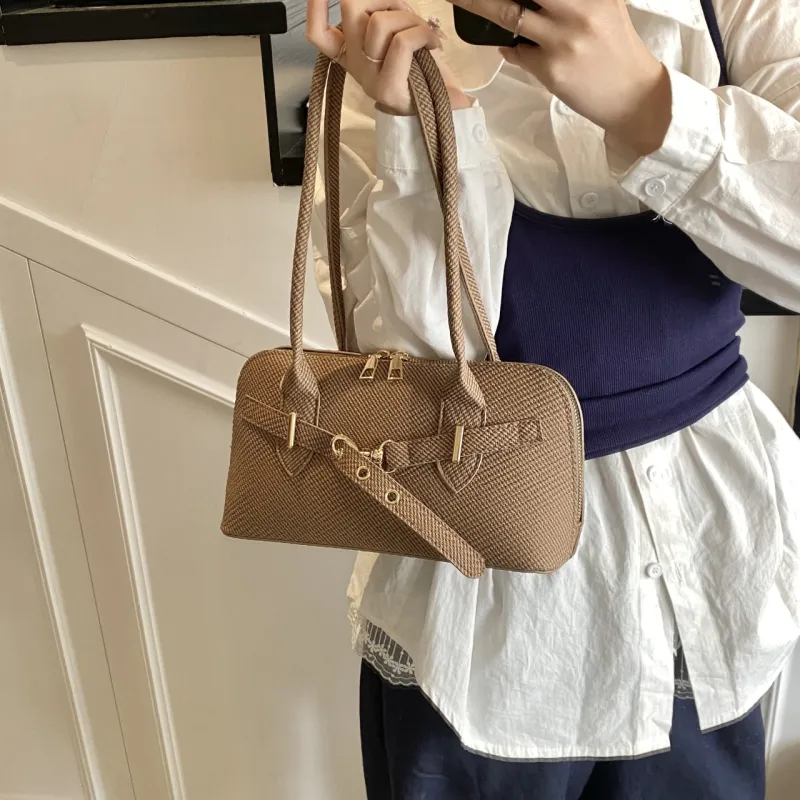 Meow In The Grass PU Crossbody Bag, Shoulder Bag Regular Women's Black/Beige/Blue/Brown-21