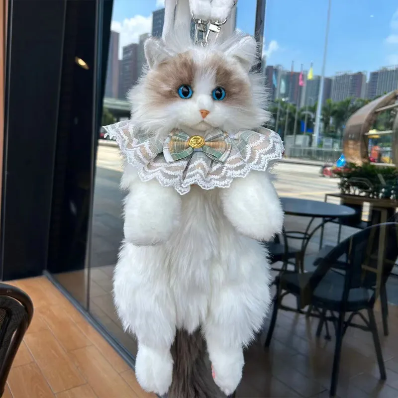 Meow In The Grass Plush Backpack Unisex Multicolor-9