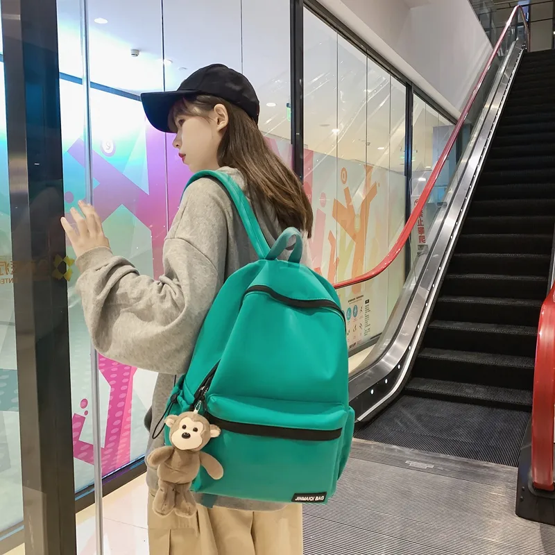 Meow In The Grass Nylon Backpack Unisex Multicolor-17