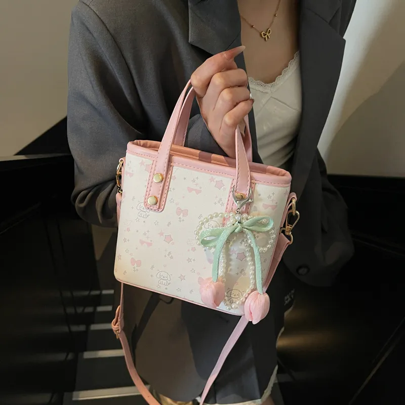 Meow In The Grass PU Shoulder Bag, Crossbody Bag, Handbag Women's Yellow/Pink-10