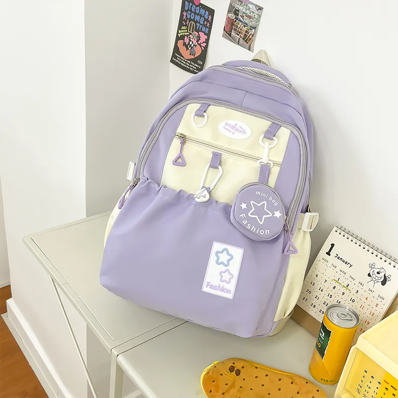 Meow In The Grass Nylon Backpack Regular Unisex Multicolor-14