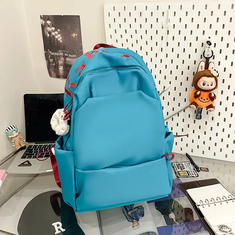 Meow In The Grass Nylon Backpack Unisex Multicolor-13