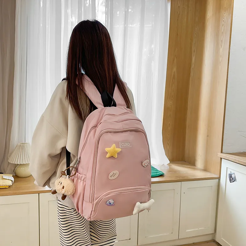 Meow In The Grass Nylon Backpack Unisex Multicolor-6