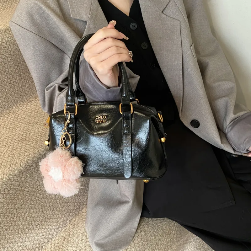 Meow In The Grass PU Handbag Women's Pink/Coffee/Coffee/Black-20