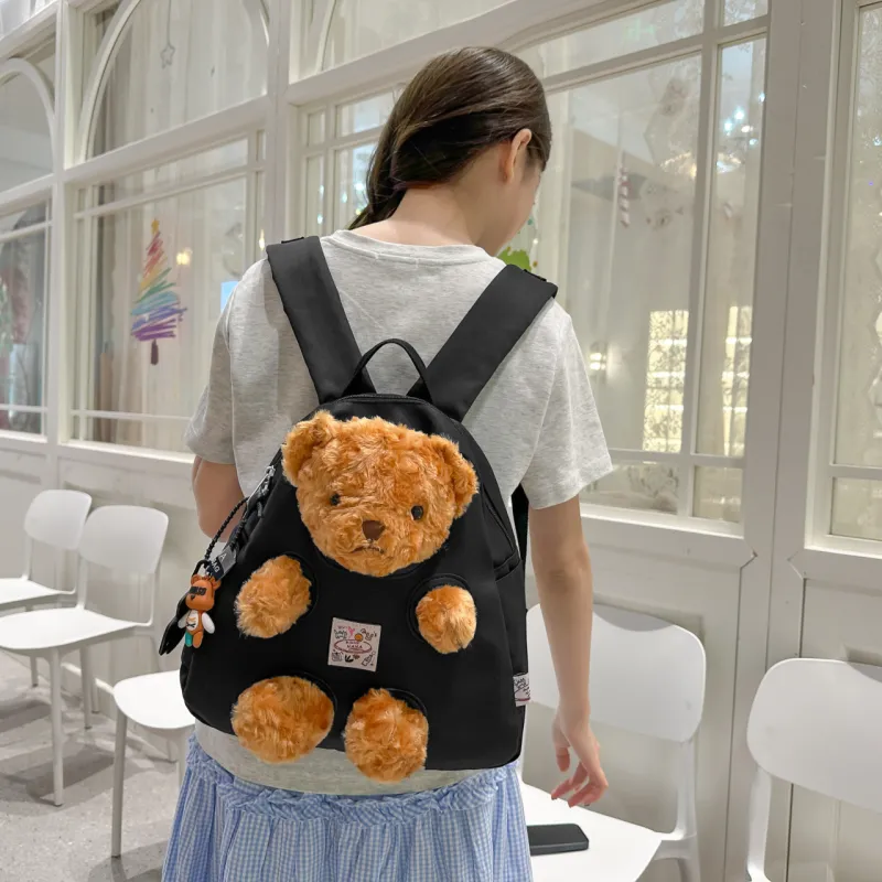 Meow In The Grass Nylon Backpack Women's Multicolor-2