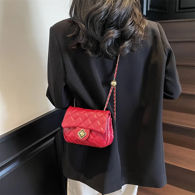Meow In The Grass PU Shoulder Bag Women's Black/Red-5