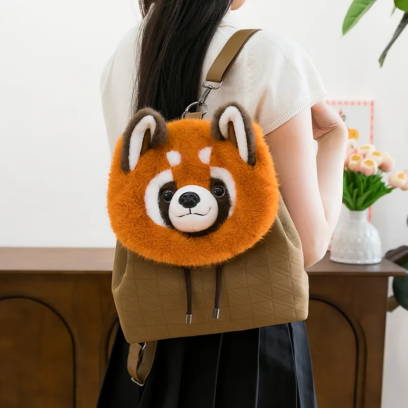 Meow In The Grass Suede Backpack Regular Women's Multicolor-4