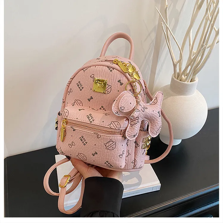Meow In The Grass PU Backpack Women's Multicolor-7