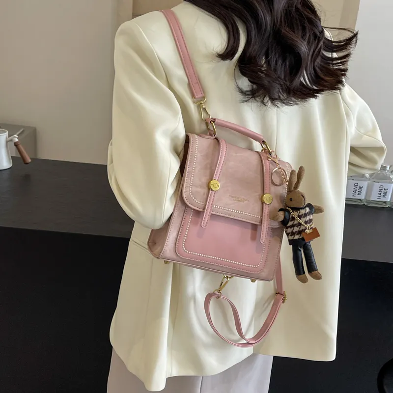 HCXK PU Backpack Regular Women's Multicolor-34