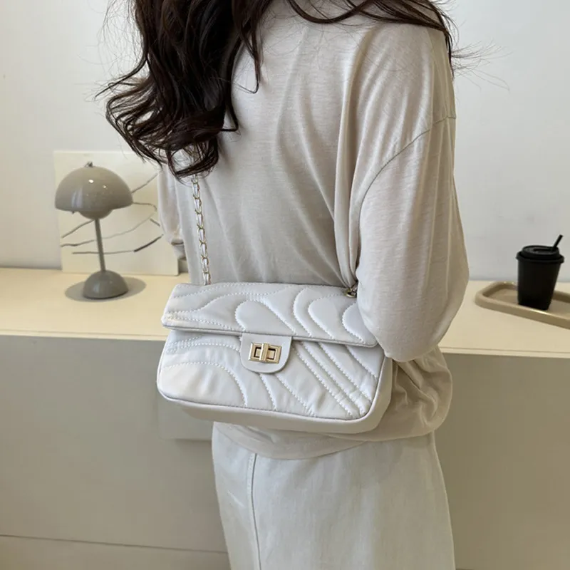 Meow In The Grass PU Shoulder Bag Women's Black/Ecru/Silver-10