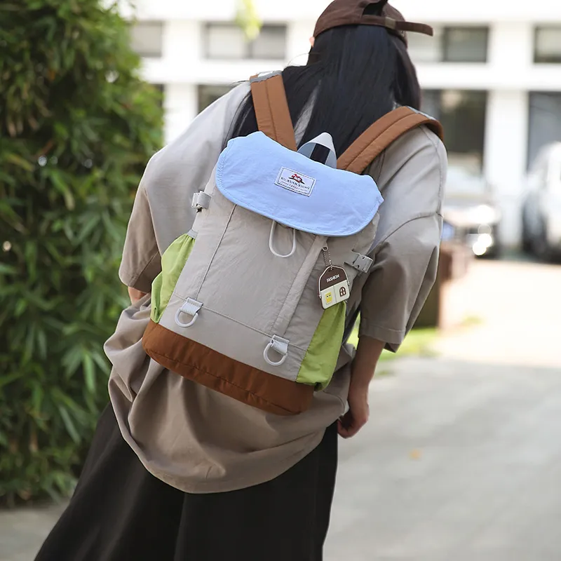 Meow In The Grass Nylon Backpack Regular Unisex Multicolor-9