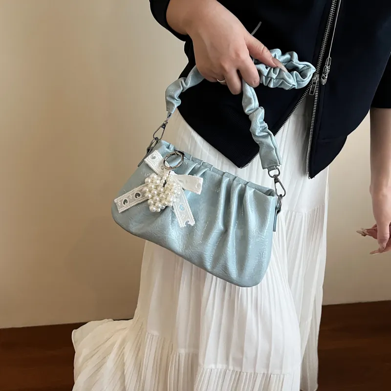Meow In The Grass PU Handbag, Shoulder Bag Women's White/Silver/Blue/Yellow/Pink/Black-13