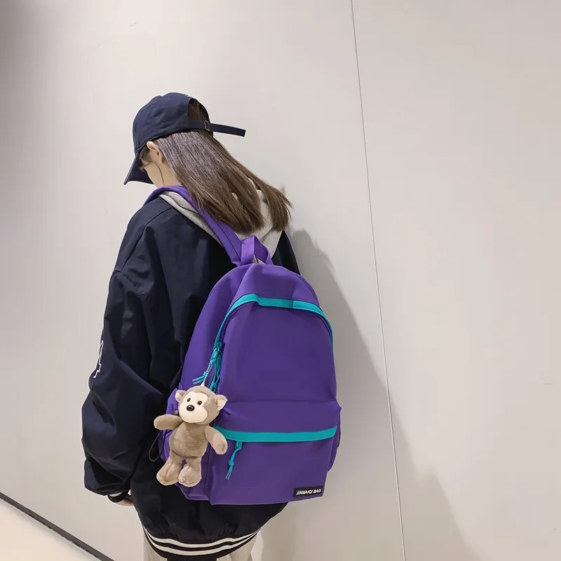 Meow In The Grass Nylon Backpack Unisex Multicolor-9