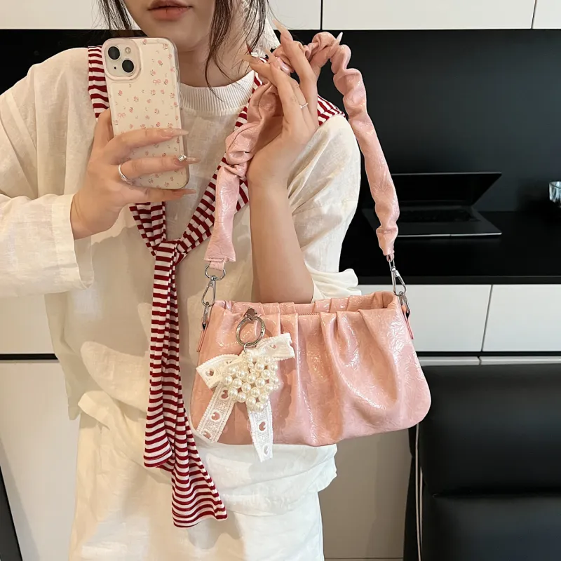 Meow In The Grass PU Handbag, Shoulder Bag Women's White/Silver/Blue/Yellow/Pink/Black-24