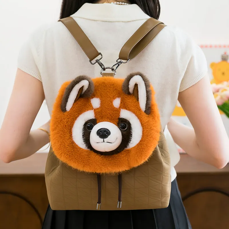 Meow In The Grass Suede Backpack Regular Women's Multicolor-5