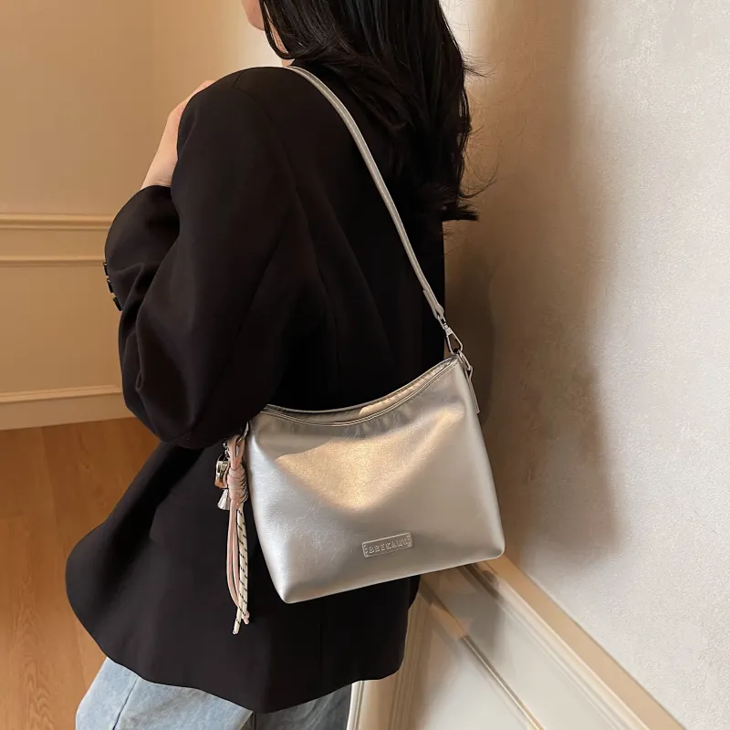 Meow In The Grass PU Crossbody Bag, Shoulder Bag Regular Women's Black/Coffee/Blue/Silver/Pink/Ecru-16
