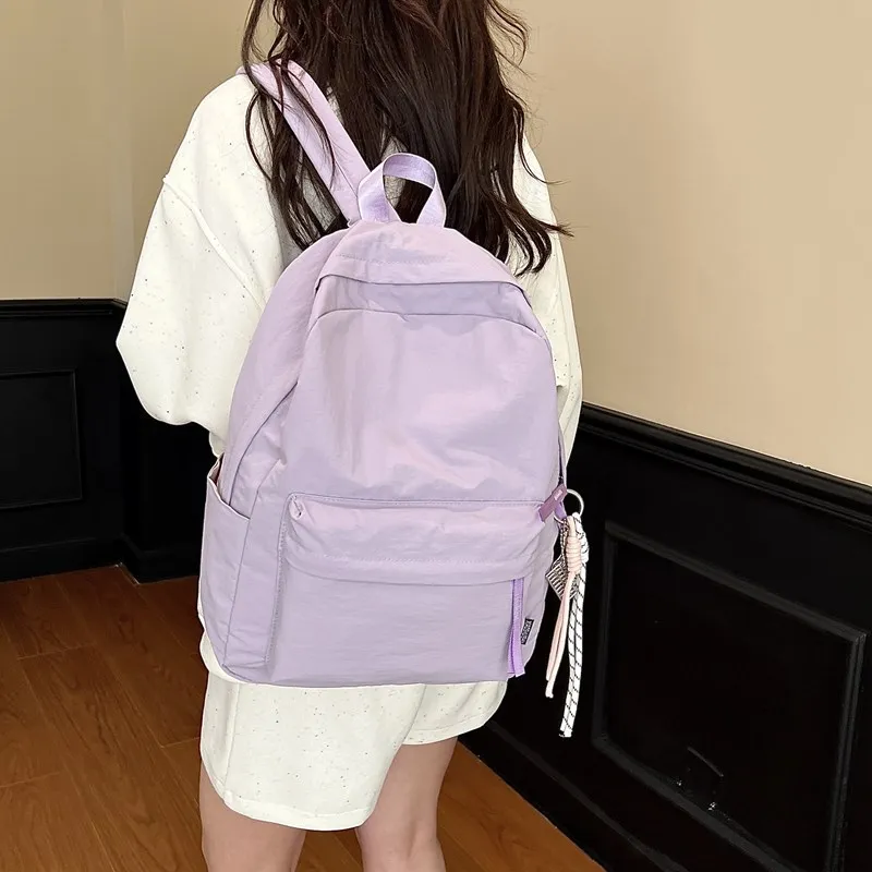 Meow In The Grass Nylon Backpack Regular Unisex Multicolor-10