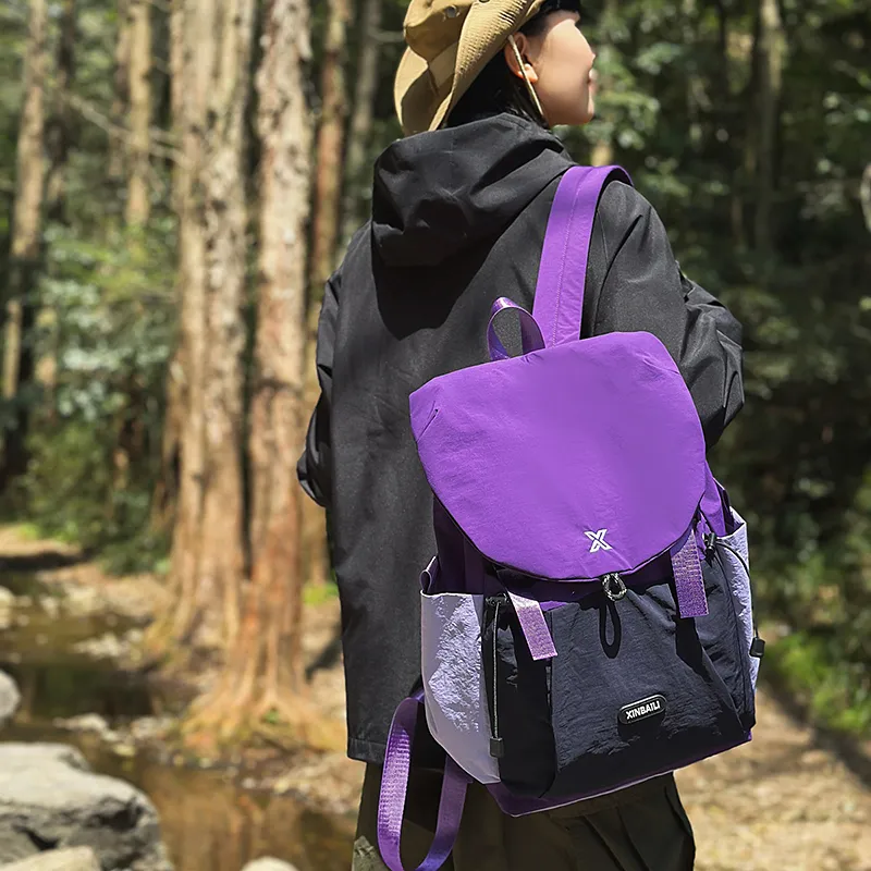 Meow In The Grass Nylon Backpack Unisex Multicolor-9