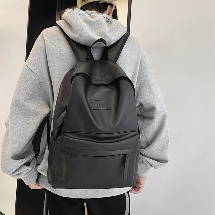 Meow In The Grass PU Backpack Regular Unisex Ecru/Black/Gray-3
