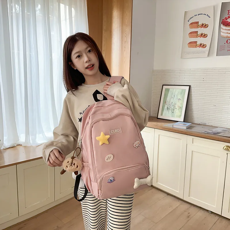 Meow In The Grass Nylon Backpack Unisex Multicolor-9
