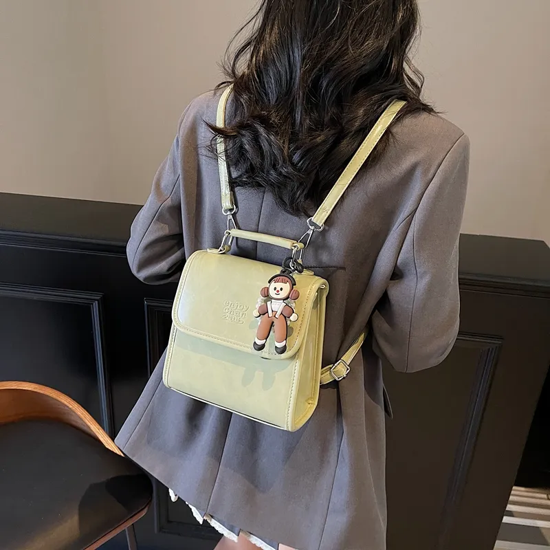 Meow In The Grass PU Backpack Women's Multicolor-16