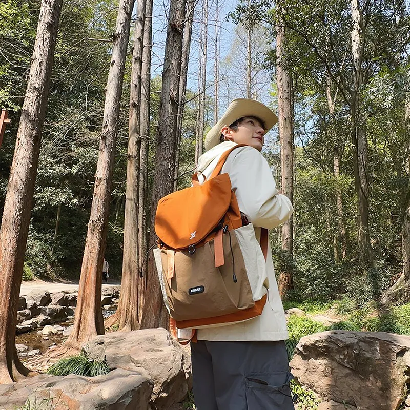 Meow In The Grass Nylon Backpack Unisex Multicolor-12