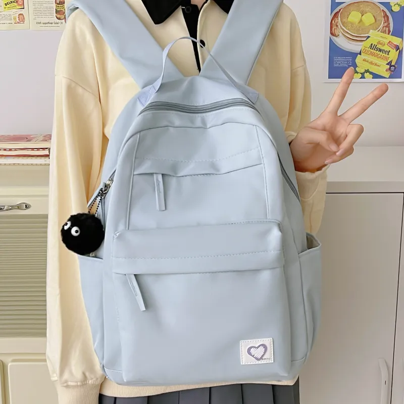 Meow In The Grass Nylon Backpack Unisex Multicolor-16