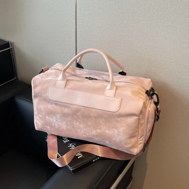 Meow In The Grass PU Travel Bag Unisex Khaki/Gray/Black/Pink-16