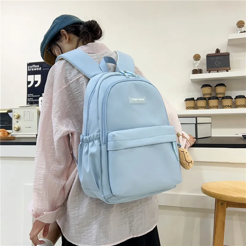Meow In The Grass Oxford Backpack Regular Unisex Yellow/Pink/Blue/Black/Green-14