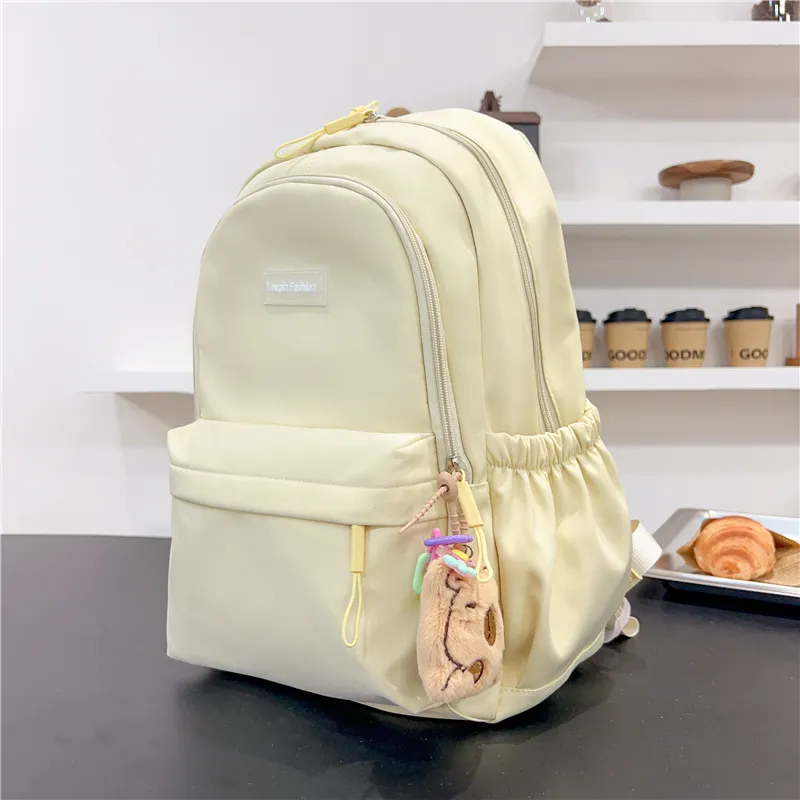 Meow In The Grass Oxford Backpack Regular Unisex Yellow/Pink/Blue/Black/Green-1