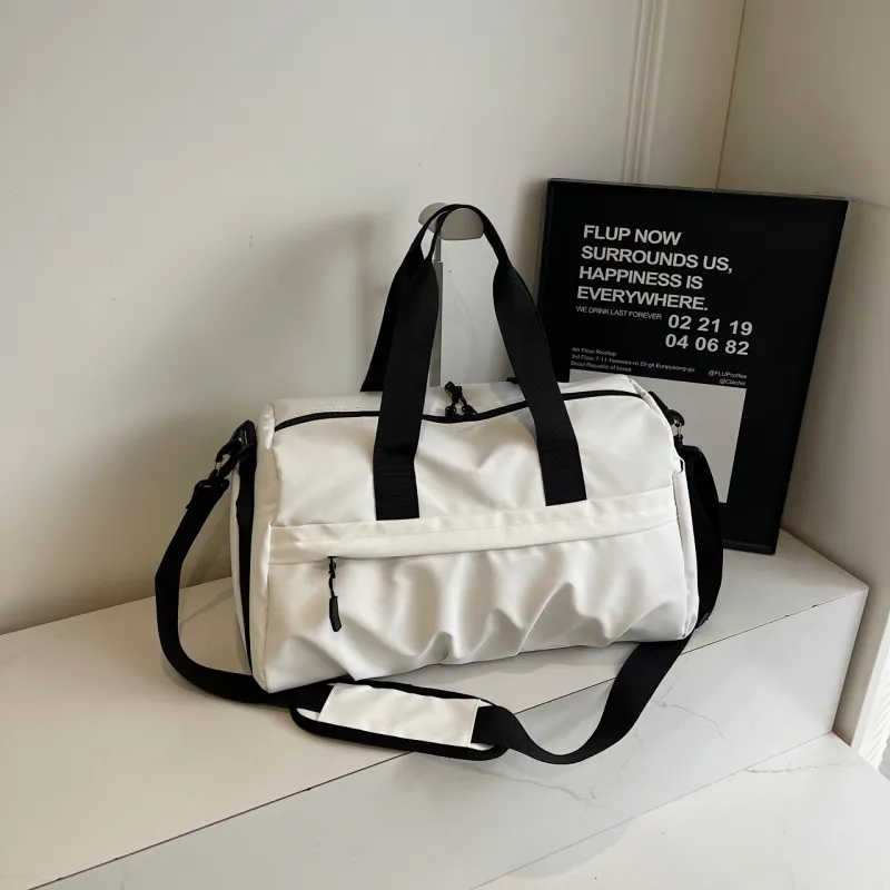 Meow In The Grass Canvas Bag Travel Bag Unisex Gray/Black/White/Purple/Green-12