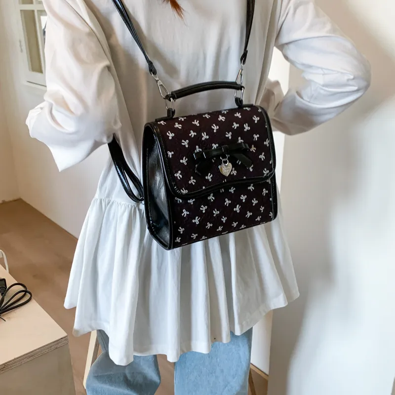 Meow In The Grass PU Backpack Women's White/Pink/Black-15