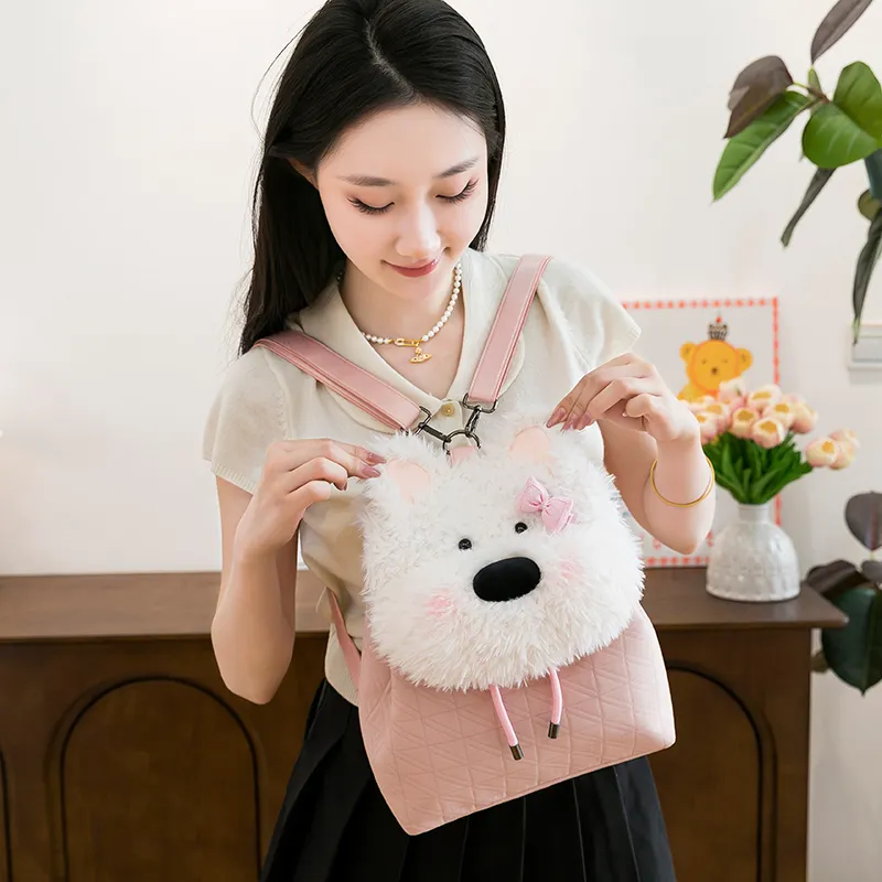 Meow In The Grass Suede Backpack Regular Women's Multicolor-11