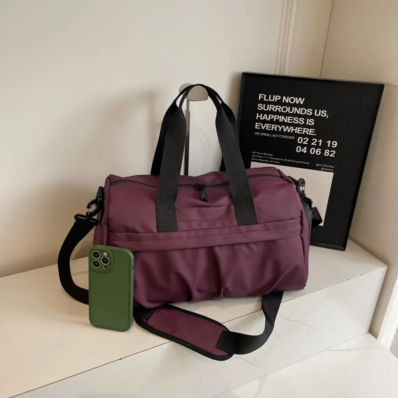 Meow In The Grass Canvas Bag Travel Bag Unisex Gray/Black/White/Purple/Green-19