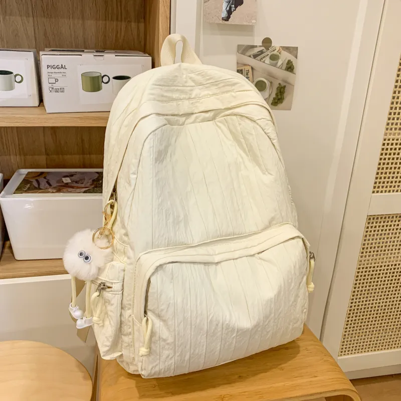 Meow In The Grass Nylon Backpack Unisex Multicolor-1
