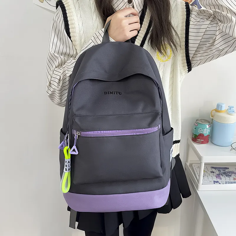 Meow In The Grass Nylon Backpack Women's Multicolor-8